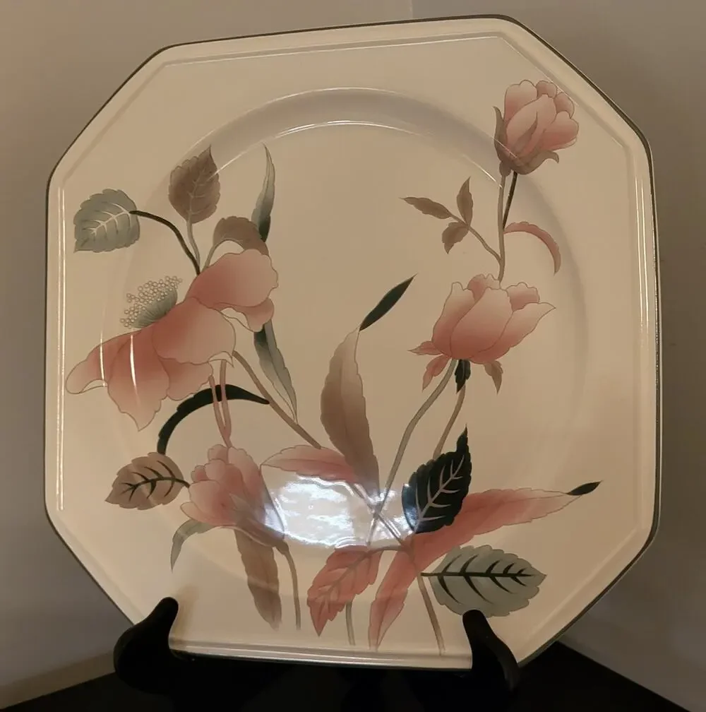 Vintage Mikasa Continental Silk Flowers Chop Plate 12